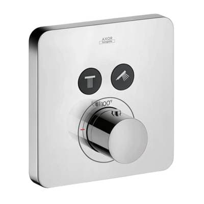 Axor Showerselect Thermostatic Trim Softcube for 2 Functions in - Chrome