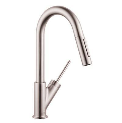 AXOR Starck Prep Kitchen Faucet 2-Spray Pull-Down, 1.75 GPM in Steel Optic by Axor