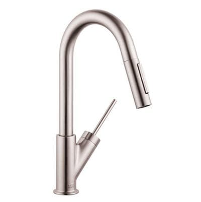Axor Starck Prep Kitchen Faucet 2-Spray Pull-down, 1.75 GPM - Steel Optic by Axor