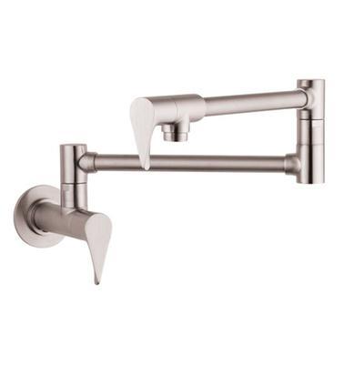 AXOR Citterio Pot Filler, Wall-Mounted in Steel Optic by Axor