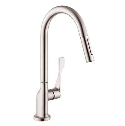 AXOR Citterio HighArc Kitchen Faucet 2-Spray Pull-Down, 1.75 GPM in Steel Optic by Axor