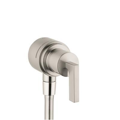 AXOR Citterio Wall Outlet with Check Valves and Volume Control, Lever Handle in Brushed Nickel