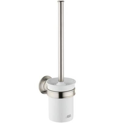 AXOR Montreux Toilet Brush with Holder, Wall-Mounted in Brushed Nickel