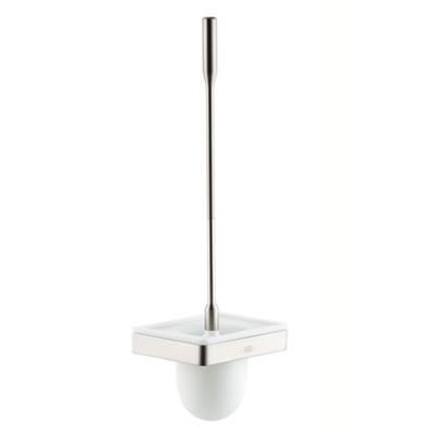 AXOR Universal SoftSquare Toilet Brush with Holder Wall-Mounted in Brushed Nickel by Axor