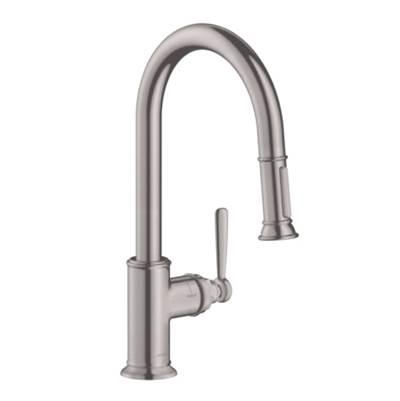 AXOR Montreux HighArc Kitchen Faucet 2-Spray Pull-Down, 1.75 GPM in Steel Optic by Axor