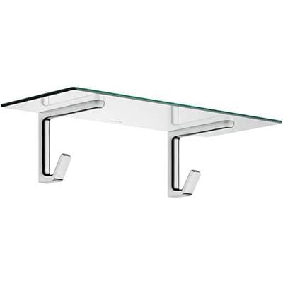 Axor Universal Softsquare Towel Shelf with Robe Hooks in - Chrome