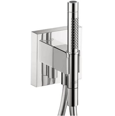 Axor Showersolutions Handshower Holder with Outlet 5'' X 5'' with Handshower, 1.75 GPM in - Chrome