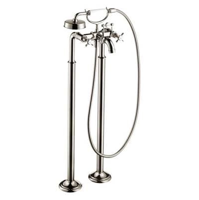 Axor Montreux 2-Handle Freestanding Tub Filler Trim with Cross Handles and 1.8 GPM Handshower in... by Axor