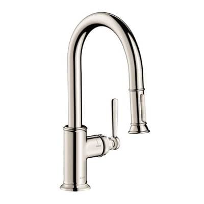 Axor Montreux Prep Kitchen Faucet 2-Spray Pull-down, 1.75 GPM - Polished Nickel by Axor