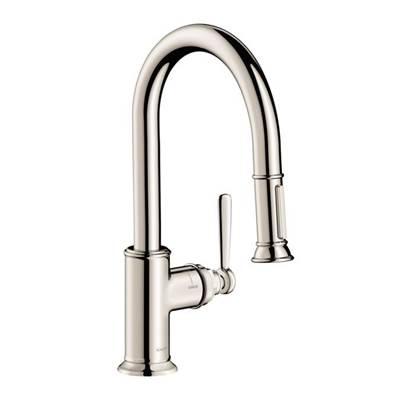 AXOR Montreux Prep Kitchen Faucet 2-Spray Pull-Down, 1.75 GPM in Polished Nickel