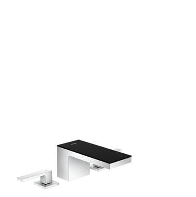 Axor Myedition Widespread Faucet 70, 1.2 GPM in Chrome / Black Glass - Chrome Black Glass by Axor