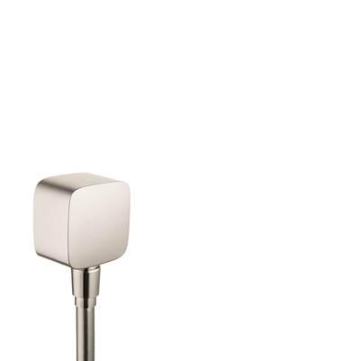 AXOR ShowerSolutions Wall Outlet SoftCube with Check Valves in Brushed Nickel by Axor