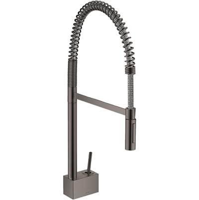 AXOR Starck Semi-Pro Kitchen Faucet 2-Spray, 1.75 GPM in Brushed Black Chrome