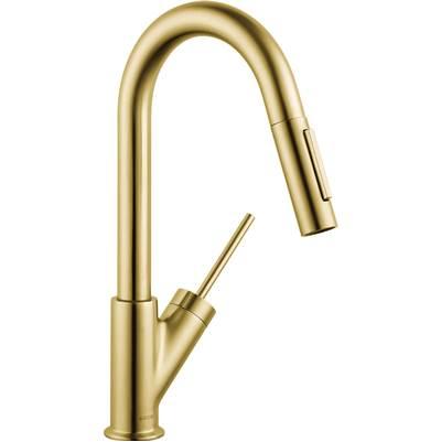 AXOR Starck Prep Kitchen Faucet 2-Spray Pull-Down, 1.75 GPM in Brushed Gold Optic by Axor