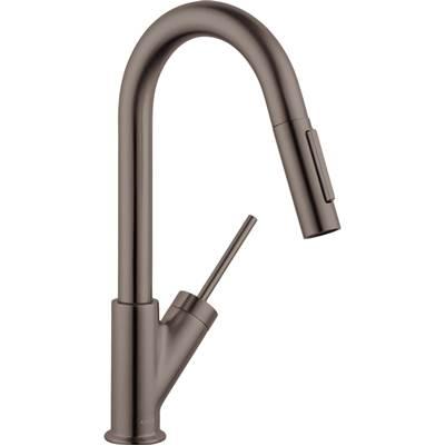 AXOR Starck Prep Kitchen Faucet 2-Spray Pull-Down, 1.75 GPM in Brushed Black Chrome