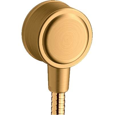 Axor Montreux Wall Outlet with Check Valves - Brushed Gold Optic