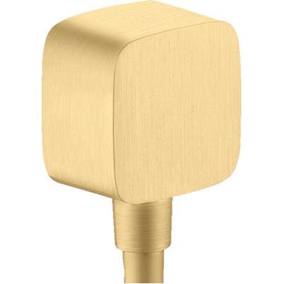 Axor Showersolutions Wall Outlet Softcube with Check Valves - Brushed Gold Optic by Axor