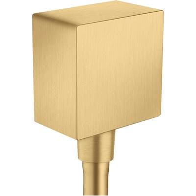 Axor Showersolutions Wall Outlet Square with Check Valves - Brushed Gold Optic