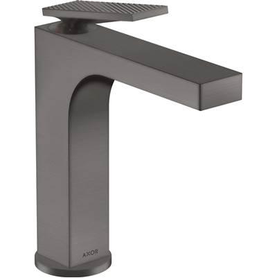 AXOR Citterio Single-Hole Faucet 160 with Pop-Up Drain- Rhombic Cut, 1.2 GPM in Brushed Black Chrome by Axor