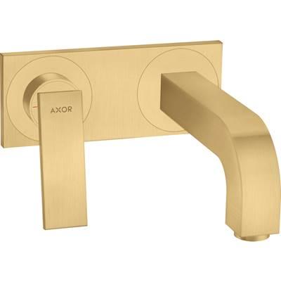 AXOR Citterio Wall-Mounted Single-Handle Faucet Trim with Base Plate, 1.2 GPM in Brushed Gold Optic by Axor