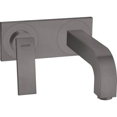 AXOR Citterio Wall-Mounted Single-Handle Faucet Trim with Base Plate, 1.2 GPM in Brushed Black Chrome