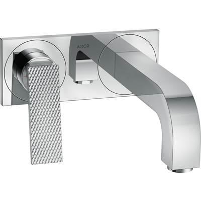 AXOR Citterio Wall-Mounted Single-Handle Faucet Trim with Base Plate- Rhombic Cut, 1.2 GPM in Chrome by Axor