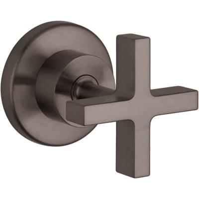 AXOR Citterio Volume Control Trim with Cross Handle in Brushed Black Chrome by Axor