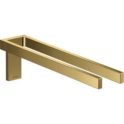 AXOR Universal Rectangular  Towel Holder Twin-Handle in Polished Gold Optic by Axor