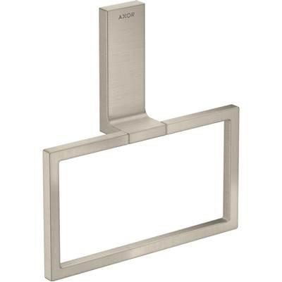 AXOR Universal Rectangular  Towel Ring in Brushed Nickel