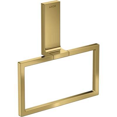 AXOR Universal Rectangular  Towel Ring in Polished Gold Optic