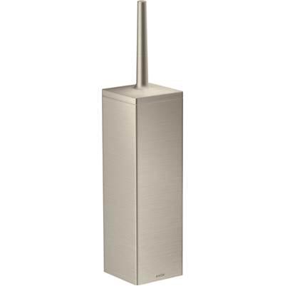 AXOR Universal Rectangular  Toilet Brush Holder, Wall-Mounted in Brushed Nickel by Axor