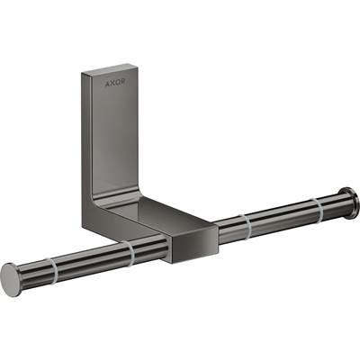 AXOR Universal Rectangular  Toilet Paper Holder Double in Polished Black Chrome