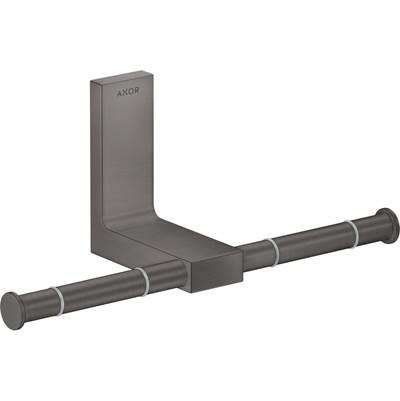AXOR Universal Rectangular  Toilet Paper Holder Double in Brushed Black Chrome
