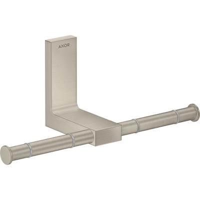 AXOR Universal Rectangular  Toilet Paper Holder Double in Brushed Nickel by Axor