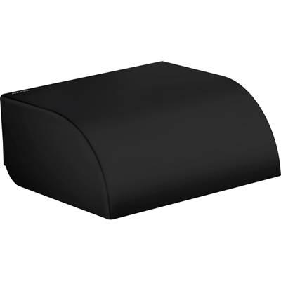 AXOR Universal Circular Roll Holder with Cover in Matte Black