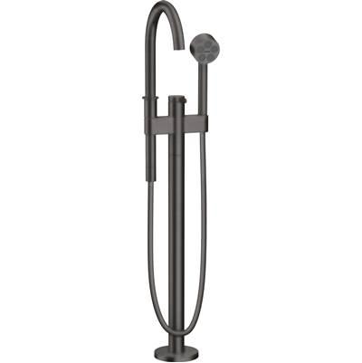 AXOR ONE Freestanding Tub Filler Trim with 1.75 GPM Handshower in Brushed Black Chrome
