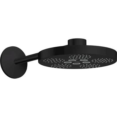 Axor ONE Showerhead 280 2-Jet with Showerarm Trim, 2.5 GPM - Matte Black by Axor