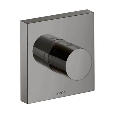 AXOR ShowerSolutions Diverter Trim Trio/Quattro 5'' x 5'' in Polished Black Chrome by Axor