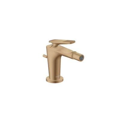 Axor Citterio C Single-hole Bidet with Pop-up Drain- Cubic Cut - Brushed Bronze by Axor