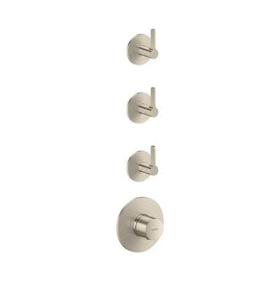 Axor One Thermostatic Module Trim with 3 Volume Controls, Lever Handle - Brushed Nickel by Axor