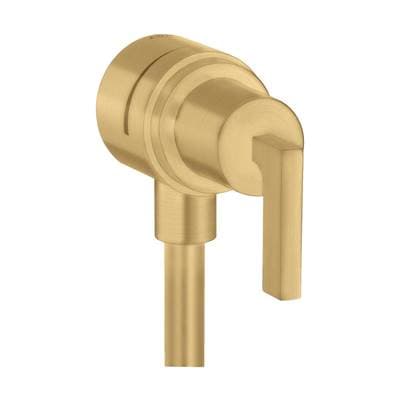 Axor Citterio Wall Outlet with Check Valves and Volume Control, Lever-handle - Brushed Gold Optic by Axor