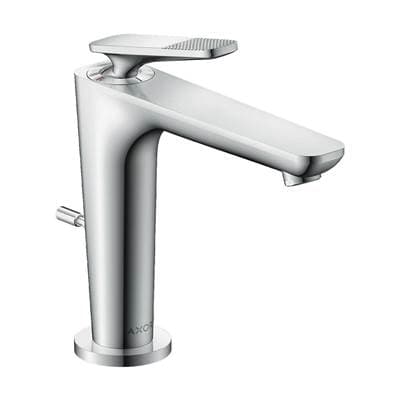 Axor Citterio C Single-hole Faucet 125 Coolstart with Pop-up Drain-cubic Cut, 1.2 GPM in - Chrome by Axor