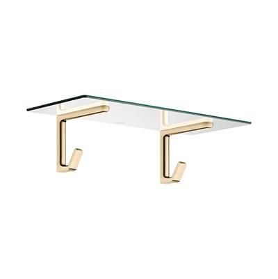 AXOR Universal SoftSquare Towel Shelf with Robe Hooks in Brushed Bronze by Axor