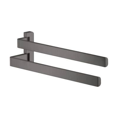 AXOR Universal SoftSquare Dual Towel Bar in Brushed Black Chrome by Axor