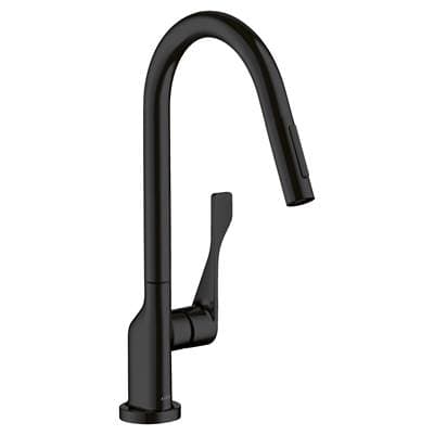 Axor Citterio Higharc Kitchen Faucet 2-Spray Pull-down, 1.75 GPM - Matte Black by Axor