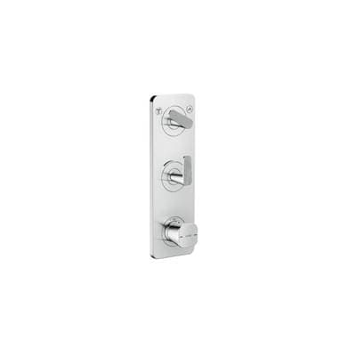 Axor Citterio C Thermostatic Module Trim 15'' X 5'' for 2 Functions- Cubic Cut - Chrome