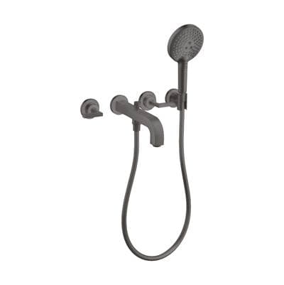 Axor Citterio 3-Hole Wall-mounted Tub Trim with Handshower, 1.75 GPM- Lever Handles - Brushed... by Axor