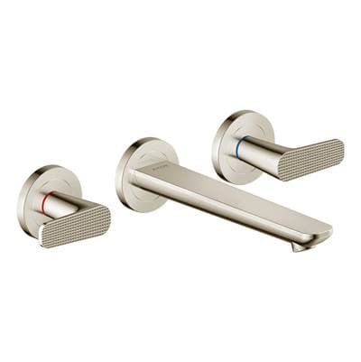 Axor Citterio C Wall-mounted Widespread Faucet- Cubic Cut, 1.2 GPM - Polished Nickel