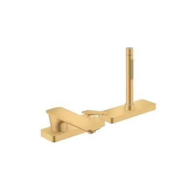 AXOR Citterio C 3-Hole Roman Tub Set Trim with 1.75 GPM Handshower and Sbox in Brushed Gold Optic by Axor