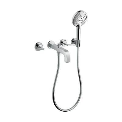 AXOR Citterio 3-Hole Wall-Mounted Tub Trim with Handshower, 1.75 GPM- Lever Handles in Chrome